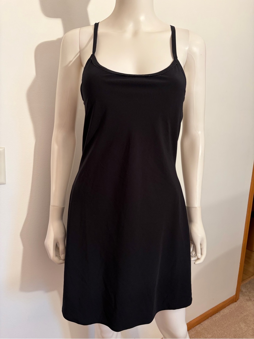 #936 Outdoor Voices Black Exercise Dress with built in shorts. Like New!